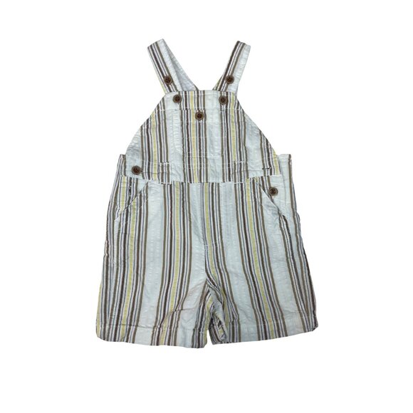 BabyGap Striped Cotton Baby Multicolor Overalls Size 3-6 Months - Picture 1 of 4